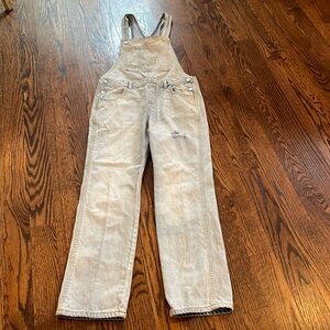 Old Navy faded blue jean overalls Girl's XL (14-16) -- can fit Women's XXS, XS